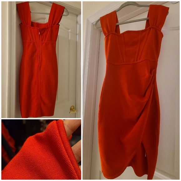 Women's Off the Shoulder Bandage Bodycon Dress - Picture 2 of 2